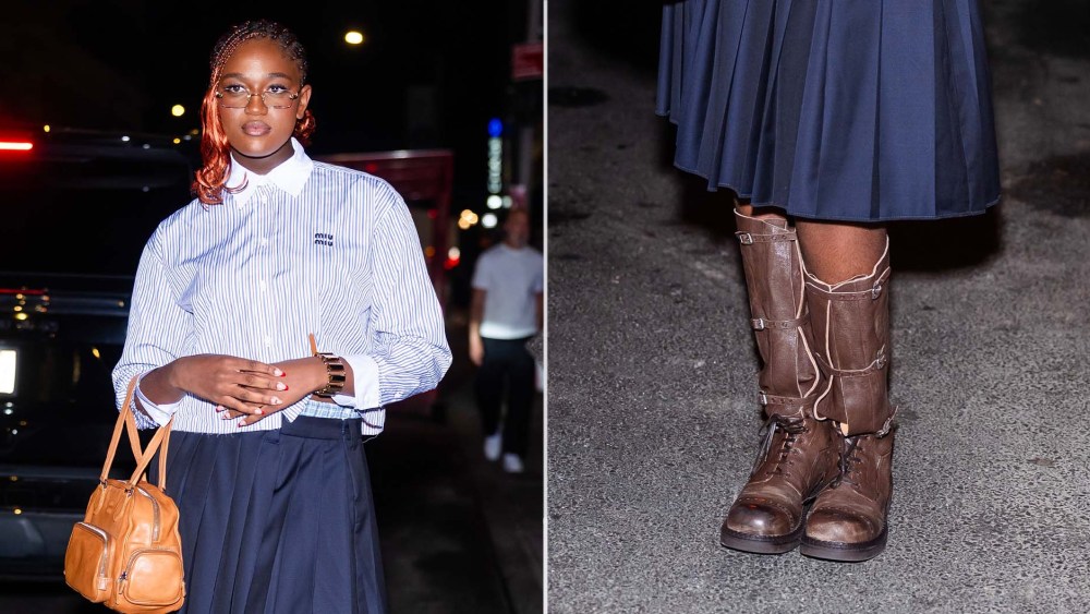 Zaya Wade’s Strapped Boots Brings Combat Energy to Miu Miu’s Party