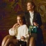 Lady Amelia and Lady Eliza Spencer  in the Aspinal of London 2025 holiday campaign.