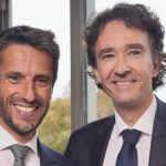 Tony Estanguet and Antoine Arnault at the Legion of Honor ceremony for the LVMH executive.