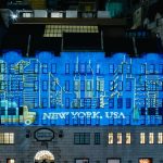 The Loro Piana animation of the facade of Bergdorf Goodman.