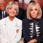 Hélène Mercier-Arnault, Brigitte Macron at the Louis Vuitton fashion show as part of Spring/Summer 2026 Paris Fashion Week held at The Louvre on September 30, 2025 in Paris, France.