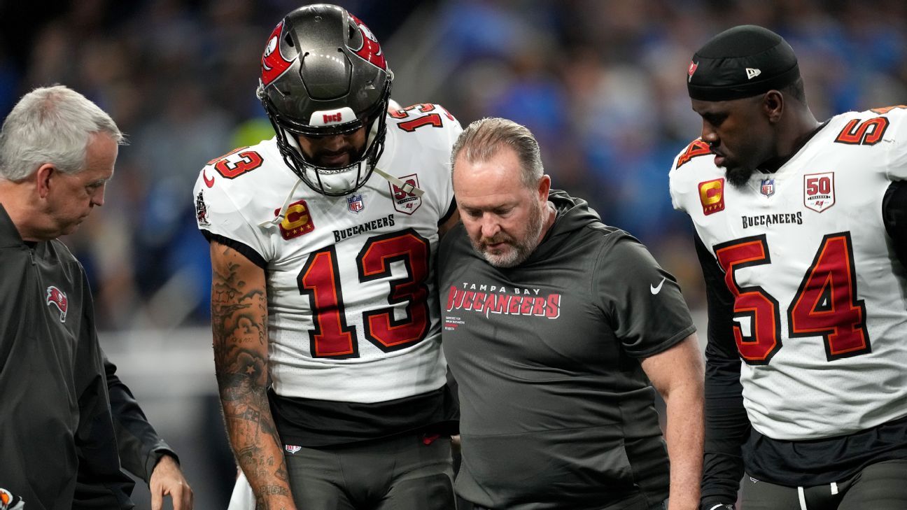 Bucs’ Mike Evans suffers broken collarbone in loss to Lions