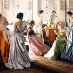Worldly Colour (Charles James evening dresses), 1948. Original colour transparency. The Cecil Beaton Studio Archive.