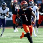 Cincinnati Bengals wider receiver Ja'Marr Chase leads my Week 5 fantasy football wide receiver rankings. File Photo by John Sommers II/UPI
