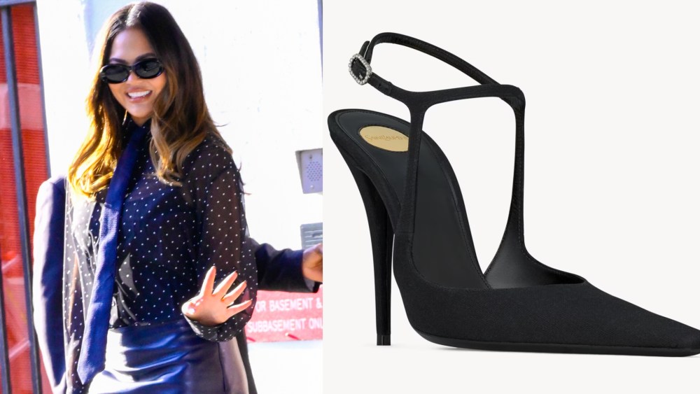 Chrissy Teigen Dons Saint Laurent Pumps With John Legend in New York