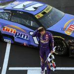 Denny Hamlin charges to emotional 60th NASCAR Cup win