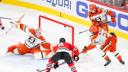 Ducks settle for OT point in Chicago, despite analytical prowess