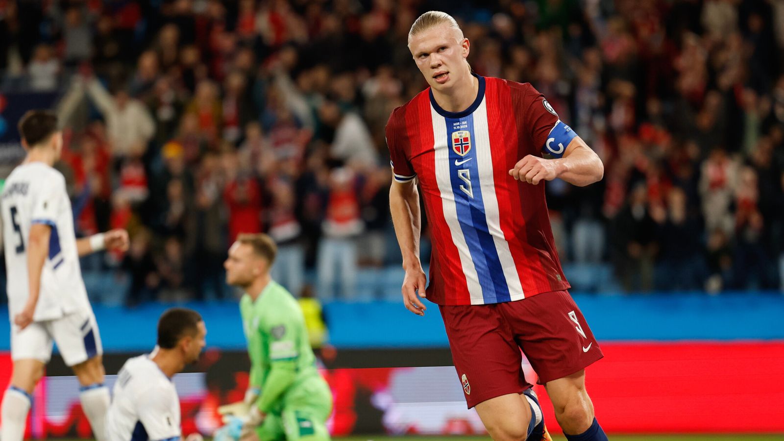 Erling Haaland: Striker surpasses 20 goals for season as Norway beat Israel in World Cup qualifier after protests | Football News