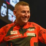 Nathan Aspinall at the Swiss Darts Trophy (Pic: Jan Thoden/PDC Europe)