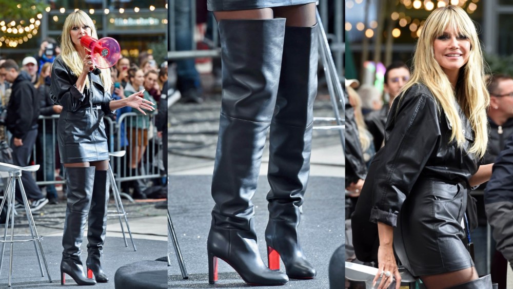 Heidi Klum Gets Dramatic With Louboutin Thigh-high Boots
