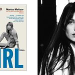 'it girl' biography cover over white background; jane birkin pictured in black and white with her hair down