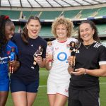 Barbie's International Day of the Girl Campaign Spotlights Global Rugby Stars Ilona Maher, Ellie Kildunne, Portia Woodman-Wickliffe and Nassira Konde.