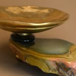anna sheffield bronze and jasper dish