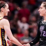 Kate Martin shares funny moment with Caitlin Clark trading card