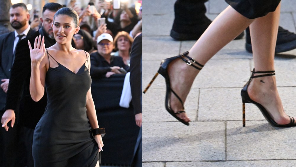 Kylie Jenner Dons Tortoiseshell Sandals for Tom Ford Spring 2026 Show at Paris Fashion Week