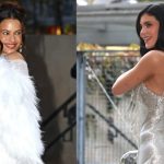 Kylie Jenner and rosalia arriving at Schiaparelli during the spring 2026 show as part of Paris Fashion Week on Thursday in Paris, France.