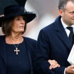 Lady Annabel Goldsmith and her son Ben Goldsmith in 2014.