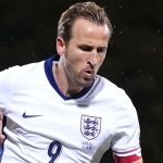 Harry Kane scored twice before half-time for England against Latvia