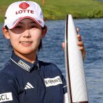 Youmin Hwang celebrates after winning the 2025 LOTTE Championship on the LPGA Tour