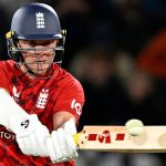 England's Sam Curran bats during the first T20 international