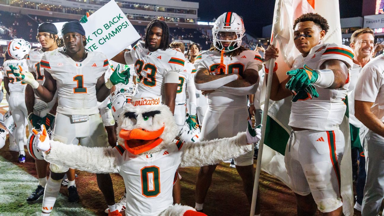 No. 3 Miami Hurricanes proud to again be ‘state champs’