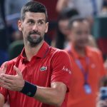 Novak Djokovic of Serbia celebrates after the match against Marin Cilic of Croatia in the Men's Singles 2nd round match on day 5 of the 2025