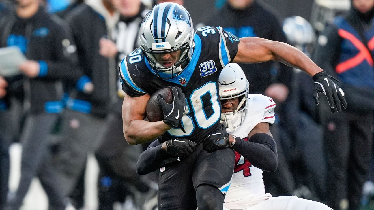 Panthers RB Hubbard ruled out, Dowdle to start vs. Dolphins