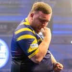 Luke Littler at the World Grand Prix Darts