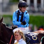 Asfoora and Oisin Murphy after winning the King Charles III Stakes
