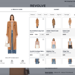 The Build a Look interactive feature on the Revolve e-commerce site.