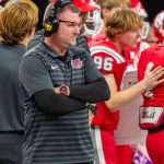 Ruston coach Jerrod Baugh looks on as his Bearcats take on Central (Baton Rouge) in the 2024 LHSAA Division I non-select state football championship game in the Caesars Superdome.