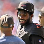 Shedeur Sanders pantomimes answers to Browns QB questions