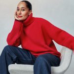 Tracee Ellis Ross in the red Spanx x La Ligne sweater.