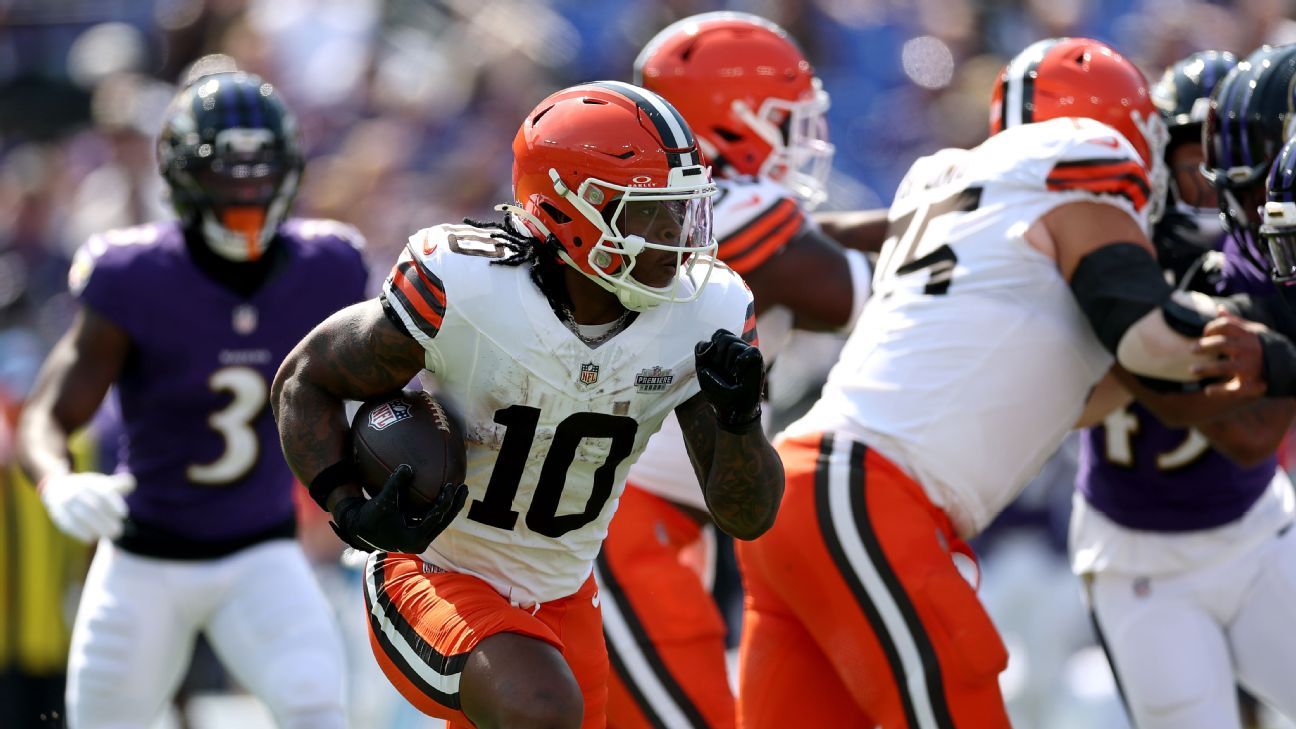 Week 7 fantasy football matchup rankings: Quinshon Judkins favorable, Jalen Hurts less so