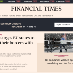 The Financial Times homepage